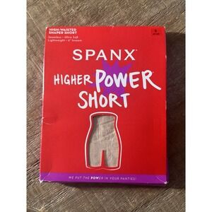 Spanx Higher Power Short High Waisted Shaper Soft Nude Size Small 2746 6 Inseam